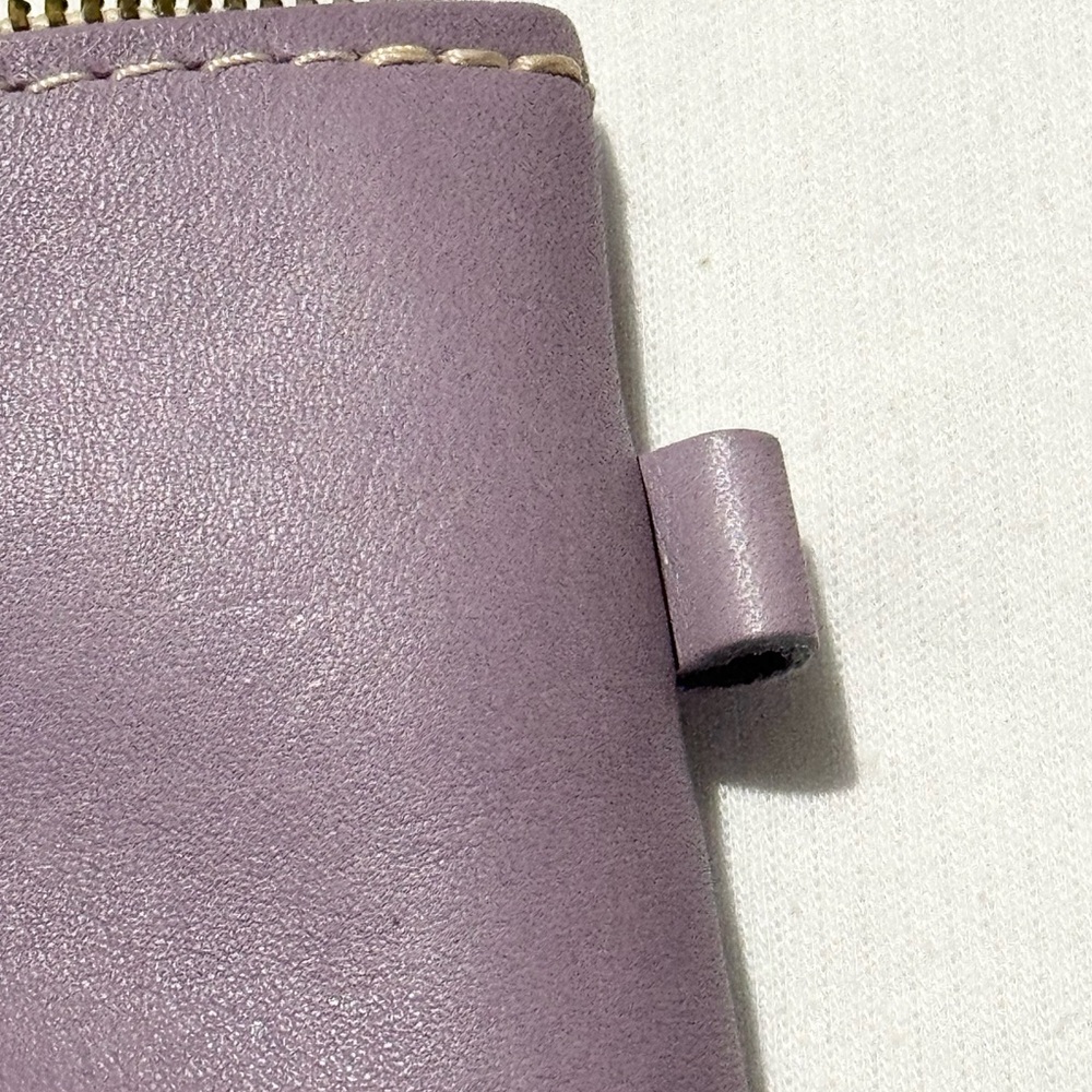 Portland Leather “Alpine” Zipper Pouch Purple - Picture 5 of 8